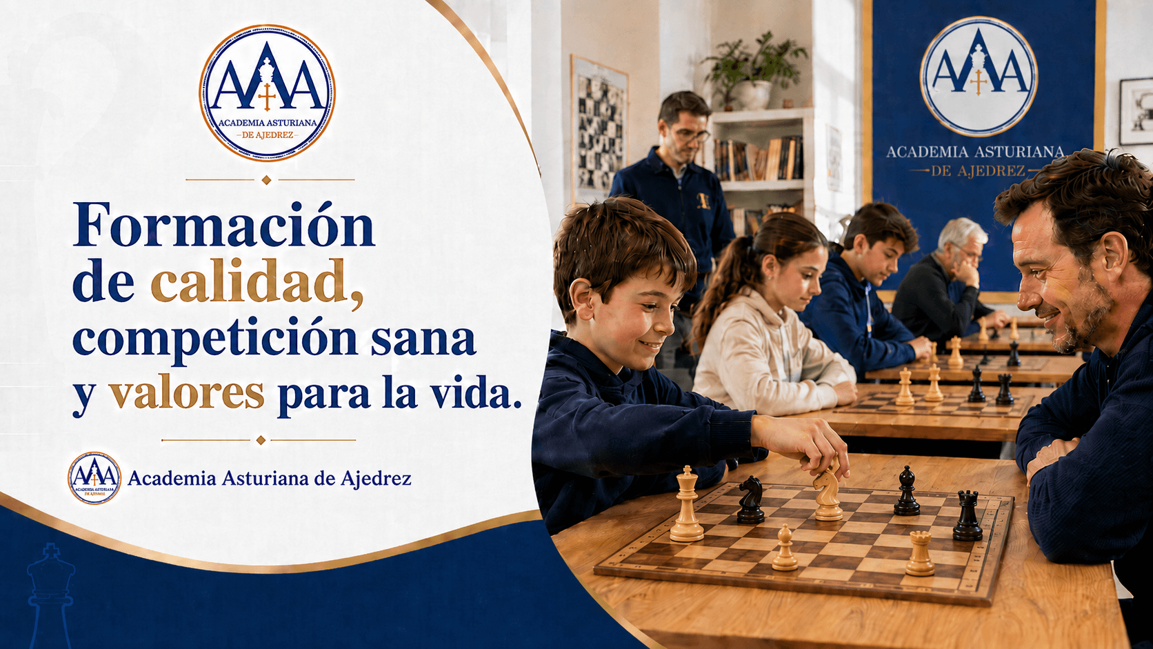 Formación de calidad, competición sana y valores para la vida en la Academia Asturiana de Ajedrez